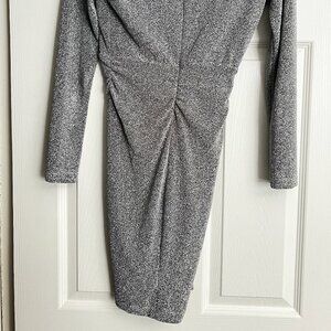 Zara Silver Long Sleeve Dress